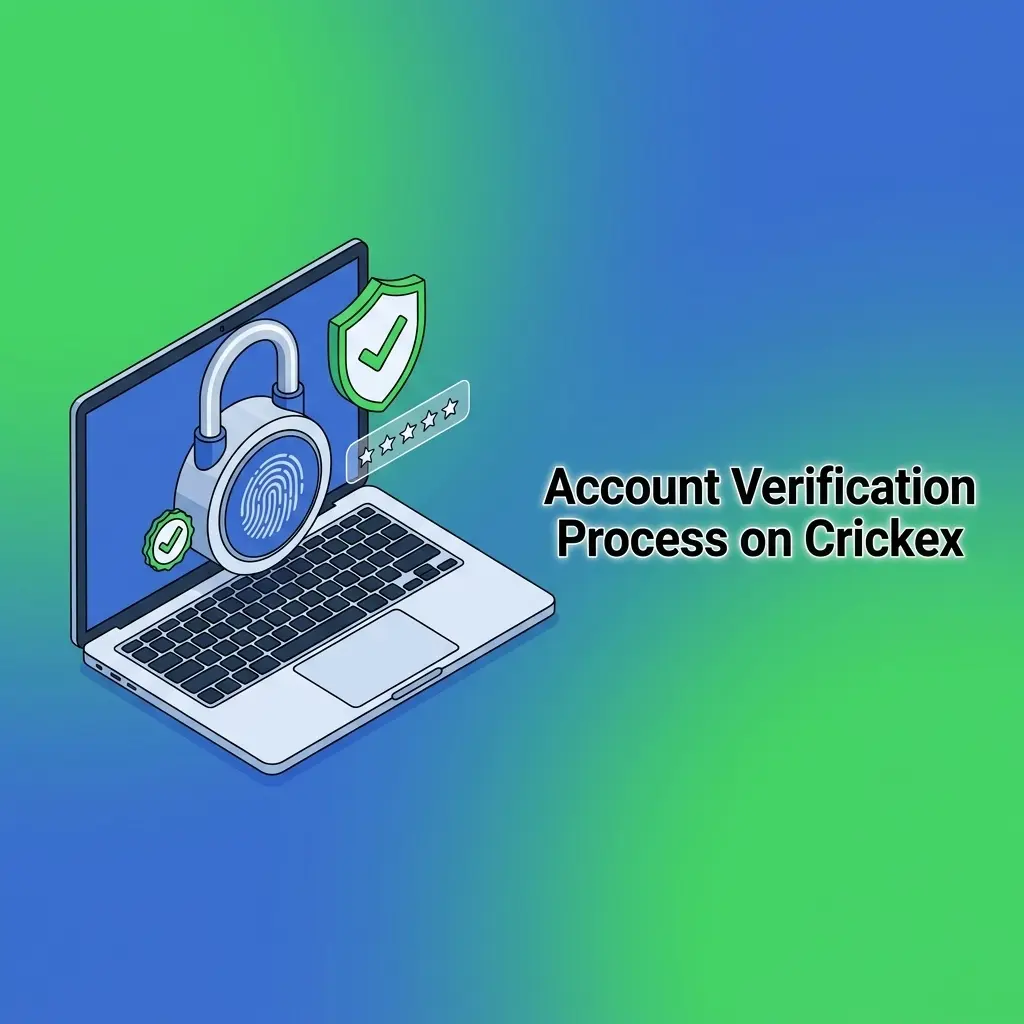 Crickex account verification process showing steps to upload ID, proof of address, and payment method for approval