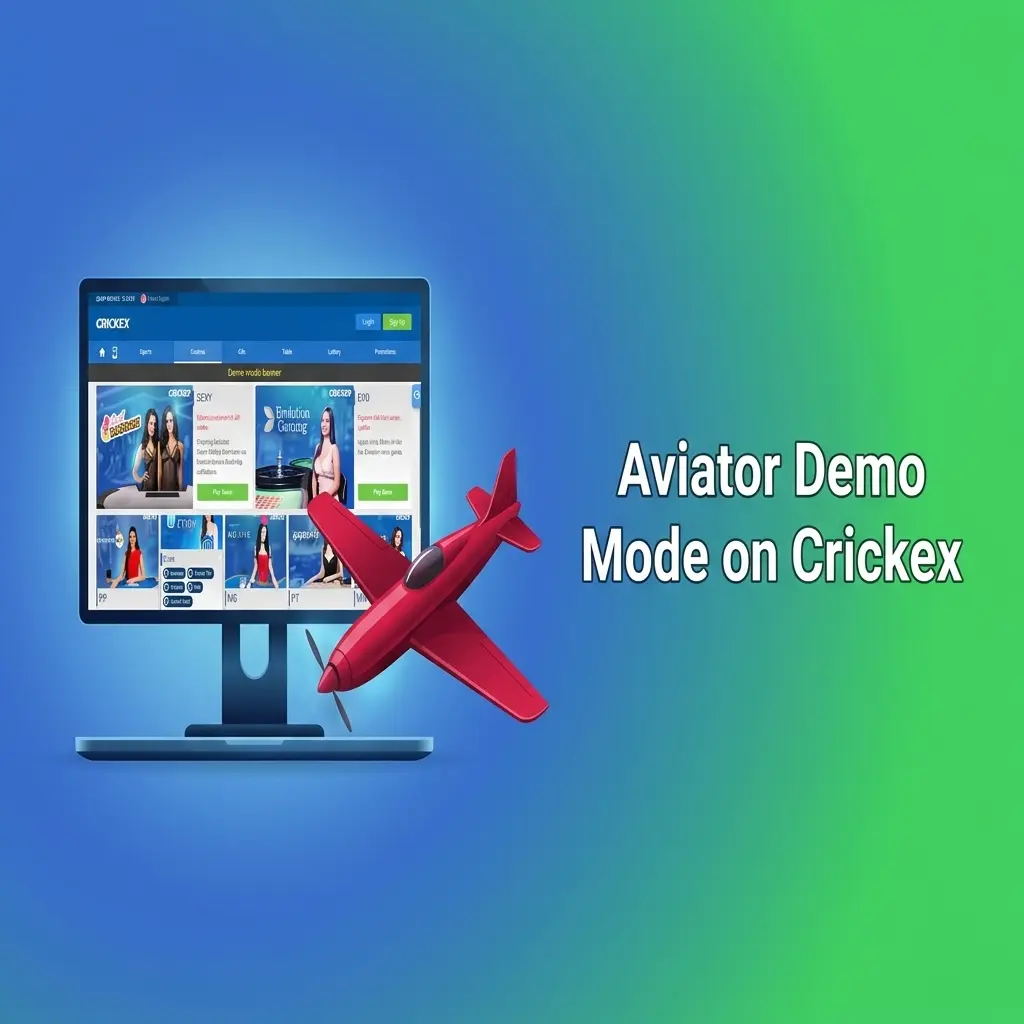 Aviator demo mode on Crickex showing virtual credits gameplay for Bangladesh players to practice risk-free