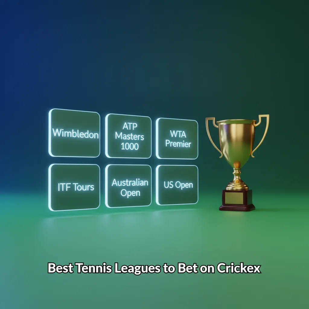 Crickex tennis betting: majors (AO, Roland Garros, Wimbledon, US Open), ATP/WTA tours, Davis and BJK Cups; filters available.