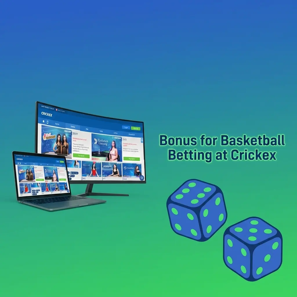 Crickex welcome bonus for basketball betting showing deposit match offer and wagering requirements for new users