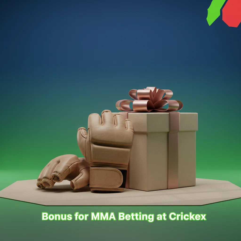 Crickex MMA betting bonus banner: Bangladesh new users get BDT deposit match; MMA bets count. Opt in; see T&Cs.