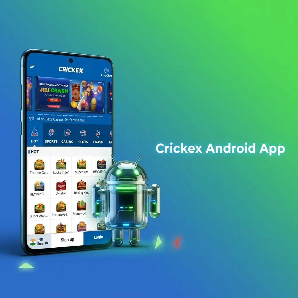 Crickex Android app for mobile betting and casino games, free to download for Bangladesh users