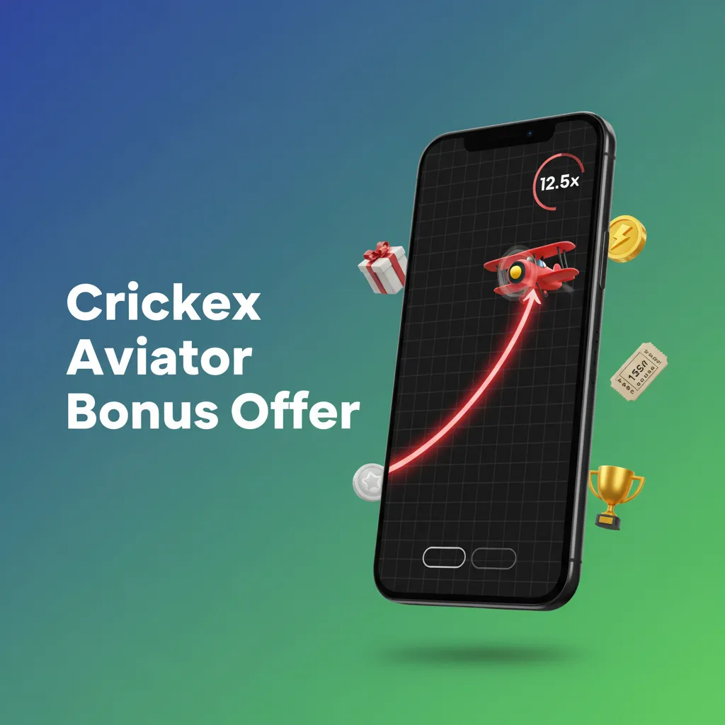 Crickex Aviator bonus banner: 100% match up to ₹30,000 on first deposit; min ₹500; casino and Aviator. Opt in on Promotions.
