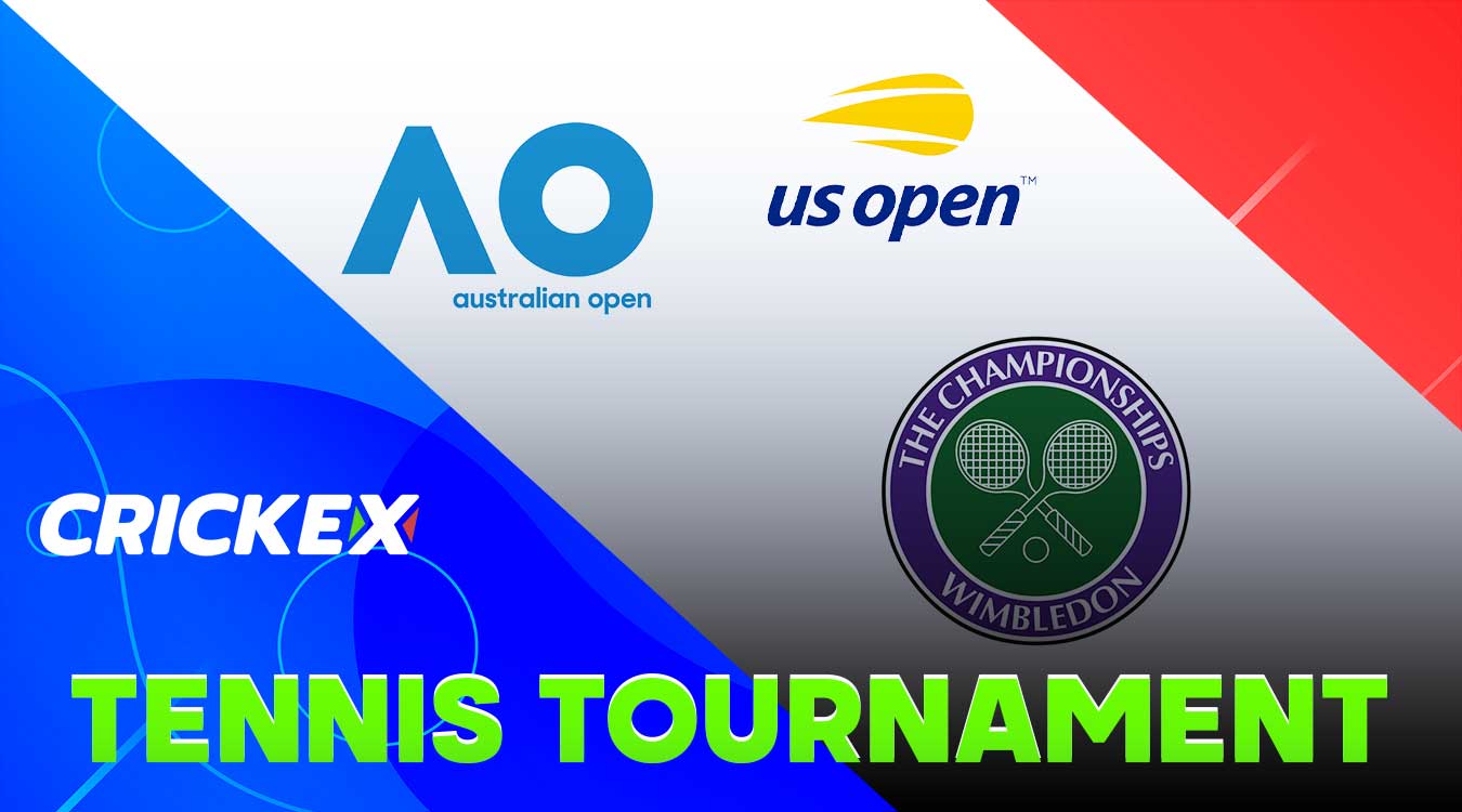 Overview of popular tennis tournaments available for betting on the Crickex platform.