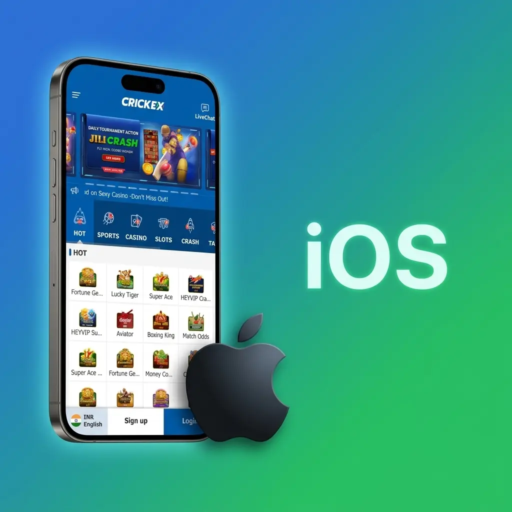 Crickex iOS app coming soon – access full platform via Safari mobile browser on iPhone and iPad running iOS 12+