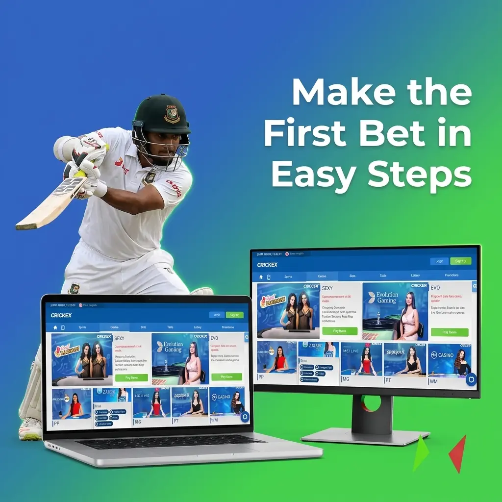 Step-by-step guide to placing your first bet on Crickex, from account funding to confirming your stake