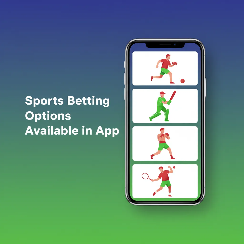 App screen with fast-updating live and pre-match betting: cricket, football, kabaddi; switch sports via top menu.