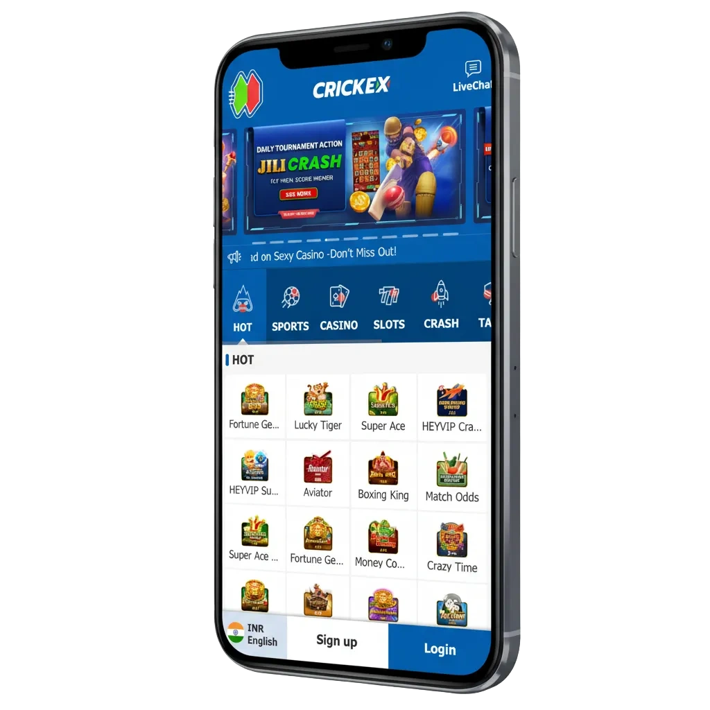 Crickex app download banner for Android/iOS: sports betting & casino, UPI/PhonePe/PayTM, 100% bonus up to ₹30,000 (₹500 min).