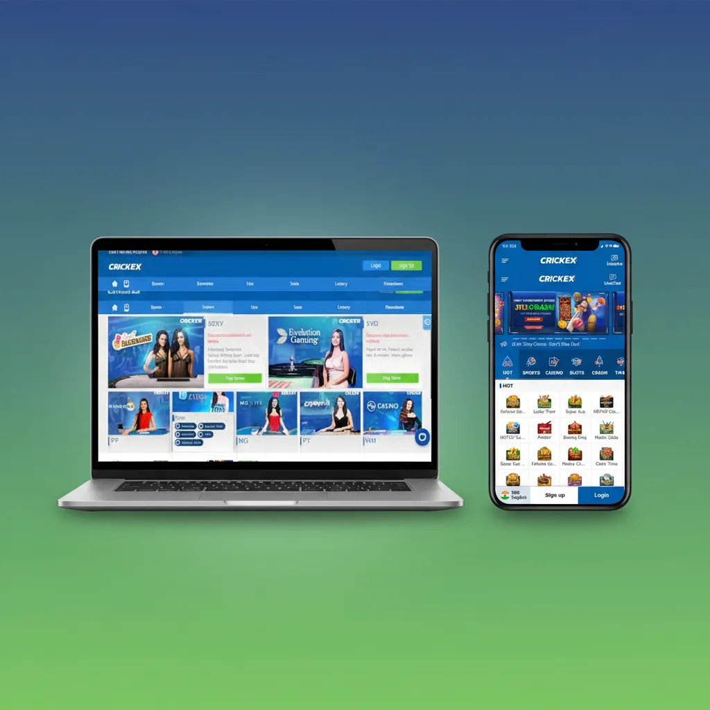 Interface of Crickex Website