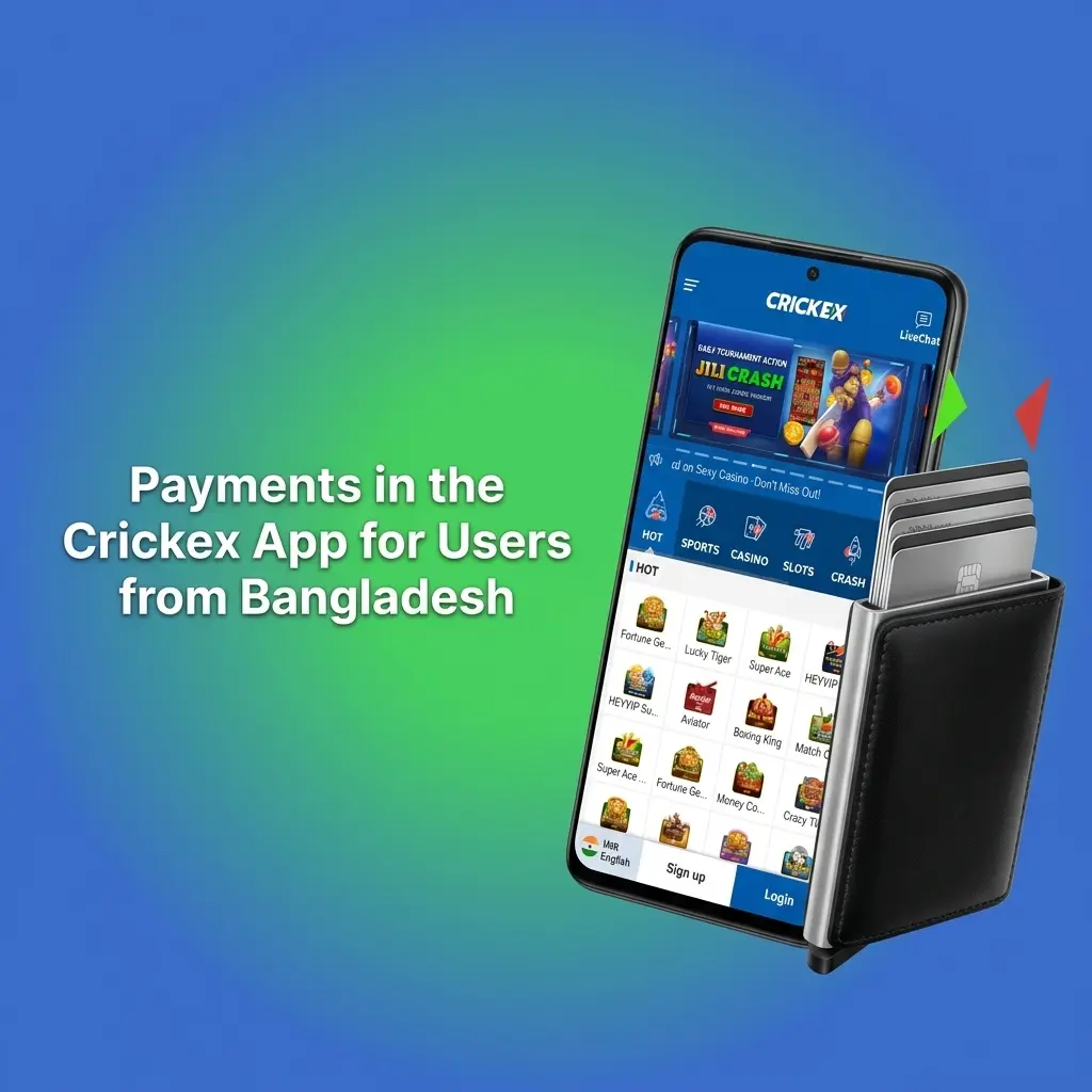 Crickex app payment options for Bangladesh users including bKash, Nagad, UPI, and bank transfers