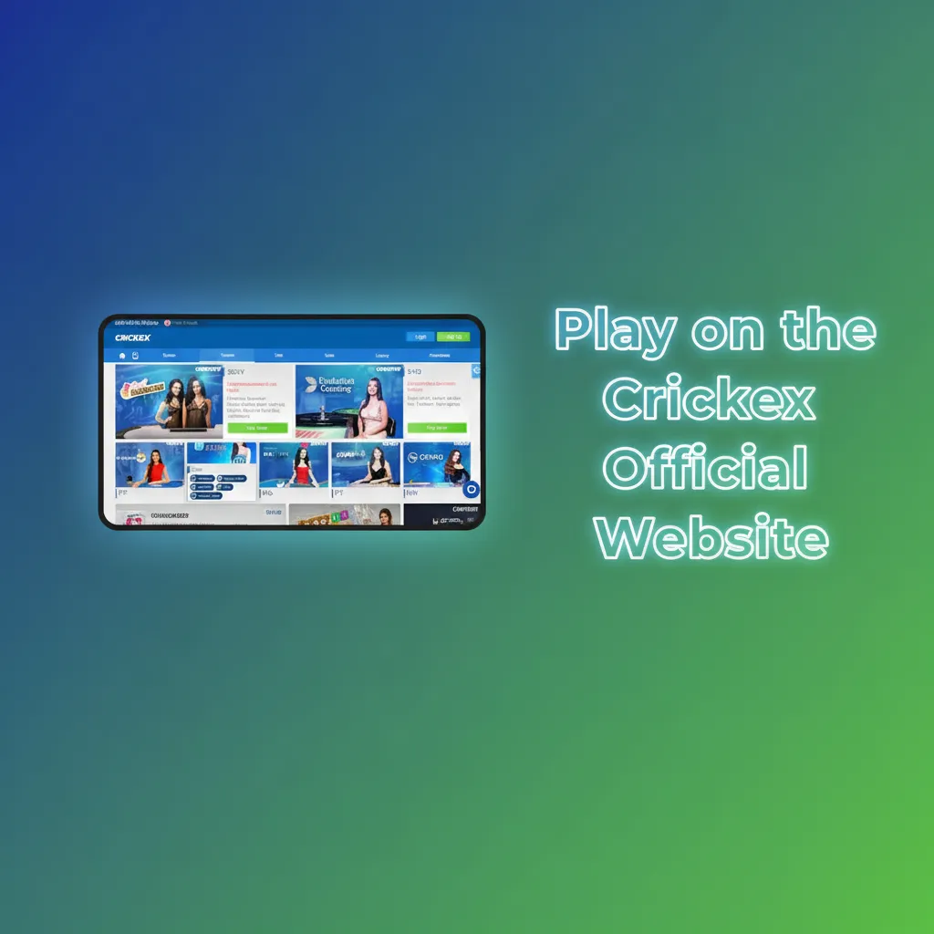 Crickex official website on desktop browser showing live odds and casino games, no download needed.
