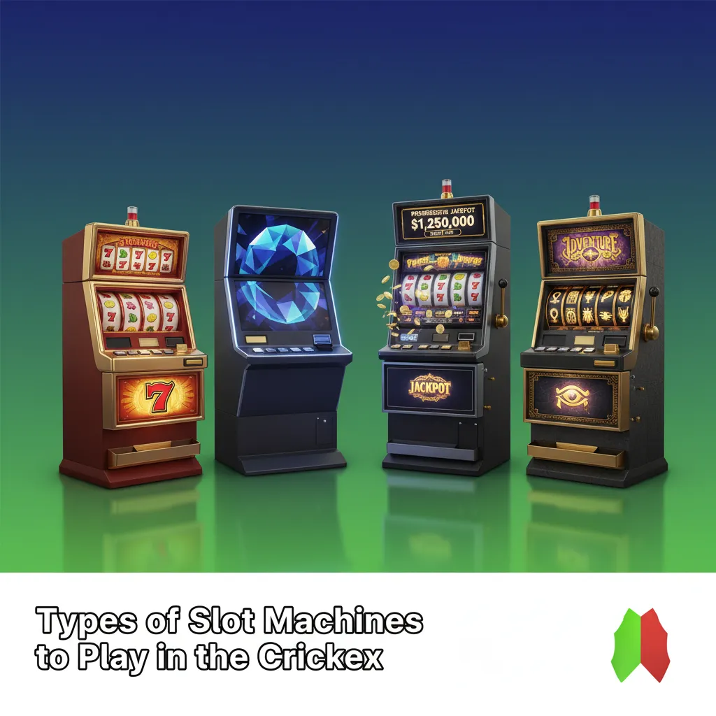 Crickex slot types: classic 3-reel, video, Megaways, progressive/fixed jackpots, cluster pays, Bonus Buy, crash games.